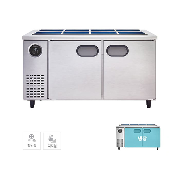 [스타리온] 직냉식 1500 반찬 냉장고 396L (내부스텐) (36) SR-V15EIEMC